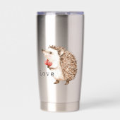 Cute Hedgehog with Hearts Geïsoleerde Drinkbeker (Voorkant)
