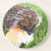 CUTE HEDGEHOG ZANDSTEEN ONDERZETTER (Voorkant)