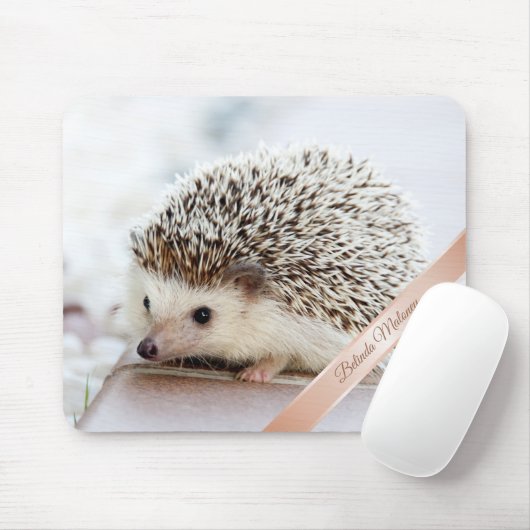 Cute Hedgehoge Monogram Muismat (Met muis)