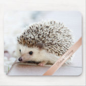 Cute Hedgehoge Monogram Muismat (Voorkant)