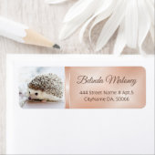 Cute Hedgel Back Roos Gold Back-to-School Etiket (Insitu)