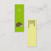 Cute hedgel bladwijzer mini visitekaartje (Voorkant / Achterkant)
