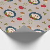 Cute Hedgel Cadeaupapier (Hoek)