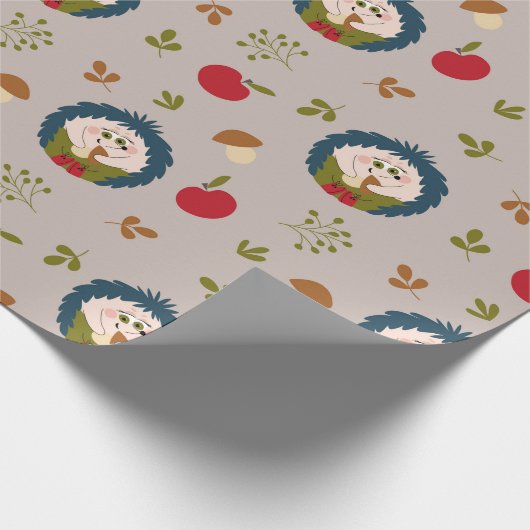 Cute Hedgel Cadeaupapier (Hoek)