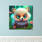 Cute Hedgel Canvas Afdruk (Insitu (Houten vloer))