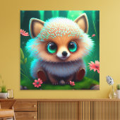 Cute Hedgel Canvas Afdruk (Insitu (Woonkamer))