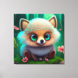 Cute Hedgel Canvas Afdruk