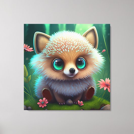 Cute Hedgel Canvas Afdruk (Voorkant)