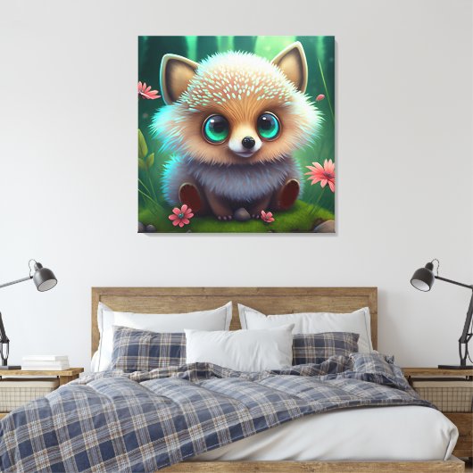 Cute Hedgel Canvas Afdruk (Insitu (Slaapkamer))