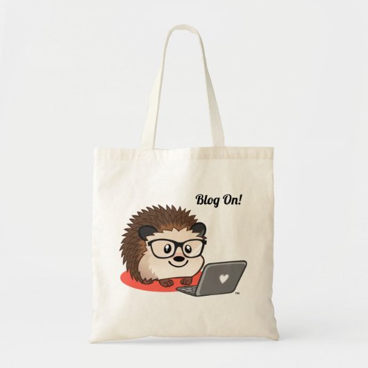 Cute hedgel Canvas tas voor bloggers (Voorkant)