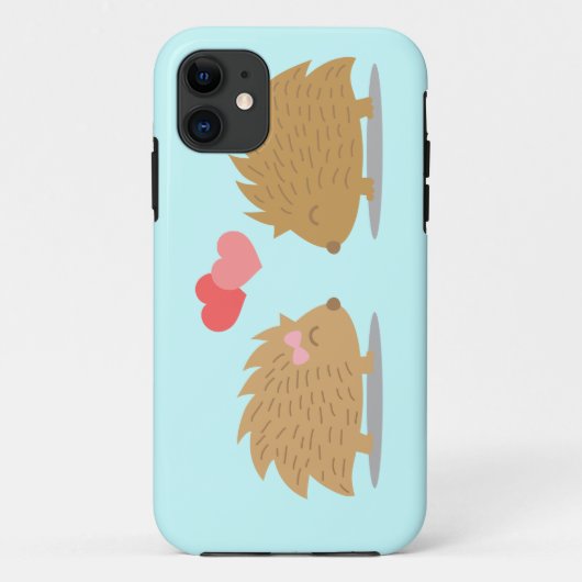 Cute Hedgel Couple in Love Case-Mate iPhone Case (Achterkant)