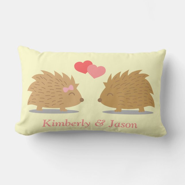 Cute Hedgel Couple in Love Kussen (Voorkant)