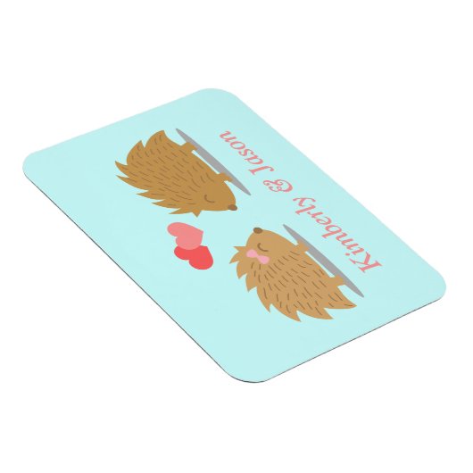 Cute Hedgel Couple in Love Magneet (Rechterzijde)