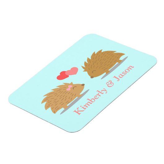 Cute Hedgel Couple in Love Magneet (Linkerzijde)