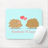 Cute Hedgel Couple in Love Muismat (Met muis)