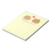 Cute Hedgel Couple in Love Notitieblok (Linkerzijde)