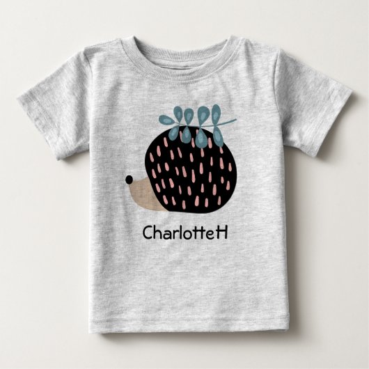 Cute Hedgel Custom Name Personalized T-Shirt (Voorkant)