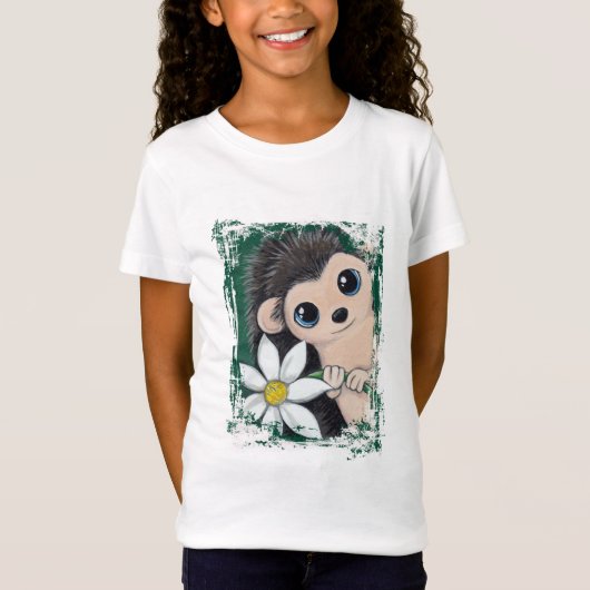 Cute Hedgel die een aanjager T-shirt houdt (Voorkant)
