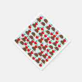 Cute Hedgel en Apples Paper Napkins Servet (Hoek)