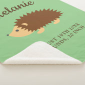 Cute hedgel g baby sherpa deken met aangepaste naa (3/4)