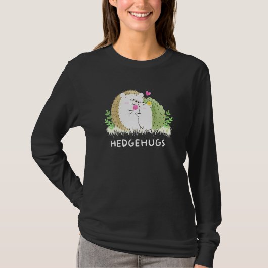 Cute hedgel g hedgehugs hedegel moeder en Baby H T-shirt (Voorkant)