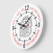 Cute Hedgel g. Hou je kin omhoog! Inspirerend Grote Klok (Hoek)