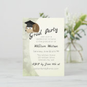 Cute Hedgel g Thleed Graduation Party Invitation Kaart (Staand voorkant)