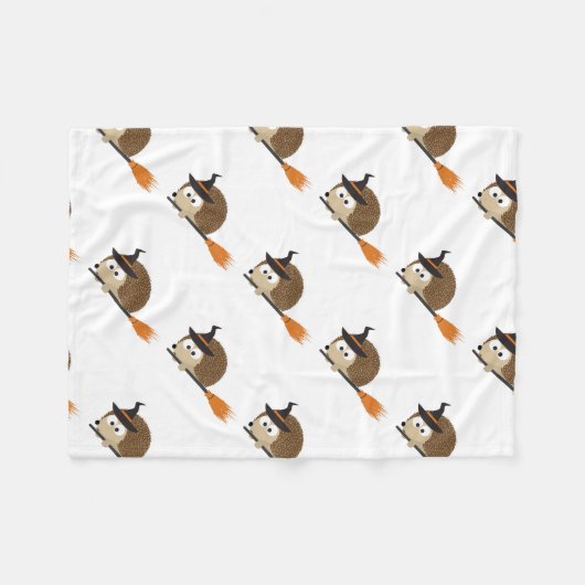 Cute Hedgel g Witch Fleece Deken (Voorkant (Horizontaal))