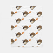 Cute Hedgel g Witch Fleece Deken (Voorkant)