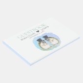 Cute Hedgel Gay Grooms Couple Wedding Gastenboek (Hoek)