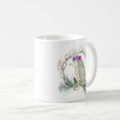 Cute Hedgel Grapevine Wreath Pine Branches Mok (Voorkant rechts)