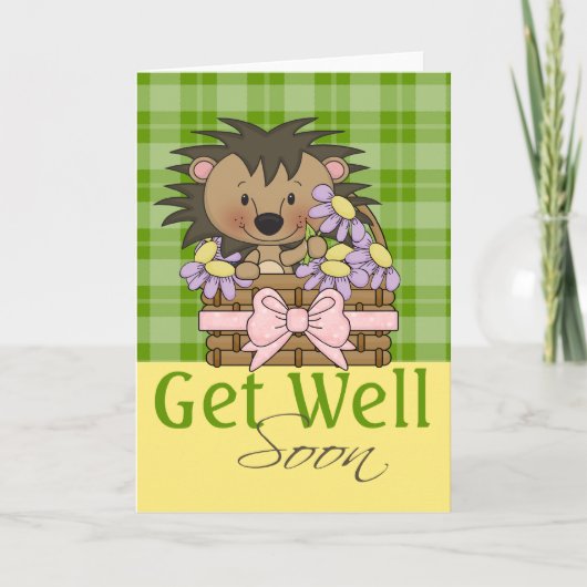 Cute Hedgel, kom snel goed. Kaart (Voorkant)
