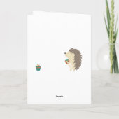 Cute Hedgel met Cadeaus | Kerstmis Feestdagen Kaart (Achterkant)