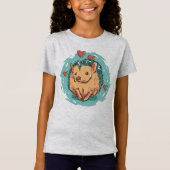 Cute Hedgel met hart T-shirt (Voorkant)