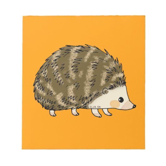 Cute hedgel notitieblok (Voorkant)