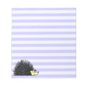 Cute Hedgel Notitieblok - Blue Stripe (Voorkant)