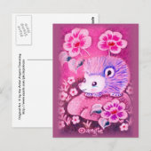 Cute hedgel on a Rock Briefkaart (Voorkant / Achterkant)