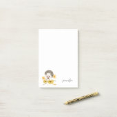 Cute Hedgel Personalize Post-it® notes (Op bureau)