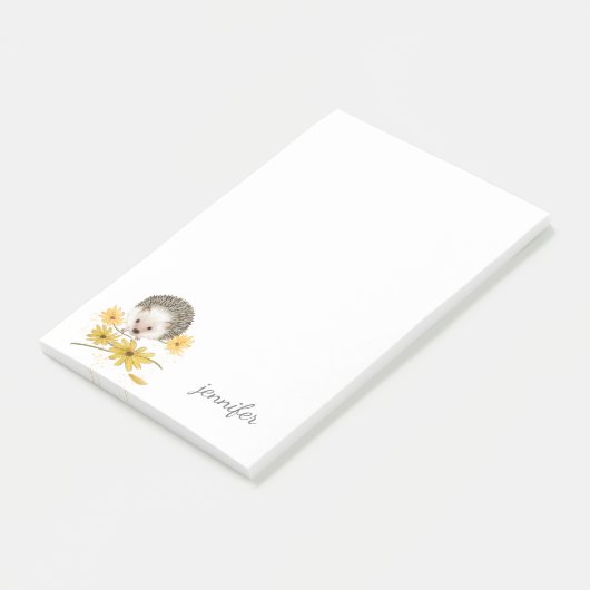 Cute Hedgel Personalize Post-it® notes (Schuin)