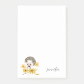 Cute Hedgel Personalize Post-it® notes (Voorkant)