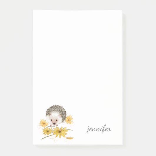 Cute Hedgel Personalize Post-it® notes (Voorkant)
