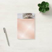 Cute Hedgel Photo Roos Gold Post-it® Notes (Kantoor)