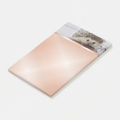 Cute Hedgel Photo Roos Gold Post-it® Notes (Schuin)