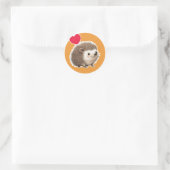Cute Hedgel Ronde Sticker (Tas)