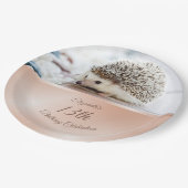 Cute Hedgel Roos Gold | Aangepaste verjaardag Papieren Bordje (Gekanteld)