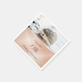 Cute Hedgel Roos Gold | Aangepaste verjaardag Servet (Hoek)