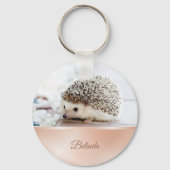 Cute Hedgel Roos Gold Sleutelhanger (Achterkant)