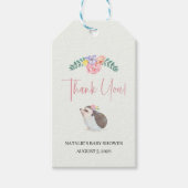 Cute hedgel roze Baby shower Gift Labels Cadeaulabel (Voorkant)