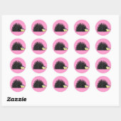 Cute Hedgel-Stickers Ronde Sticker (Vel)