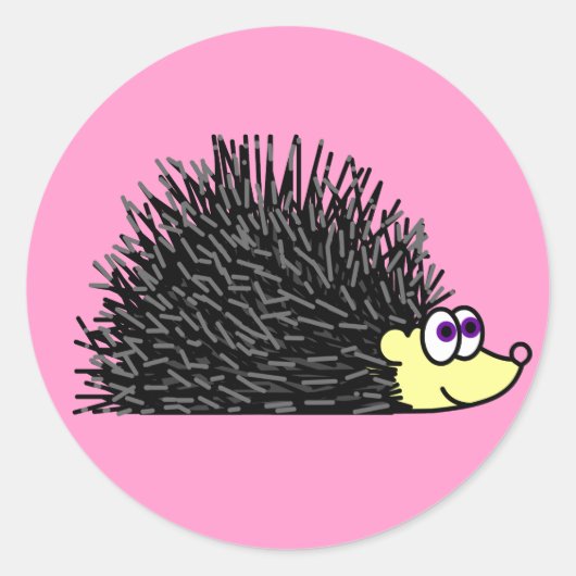 Cute Hedgel-Stickers Ronde Sticker (Voorkant)